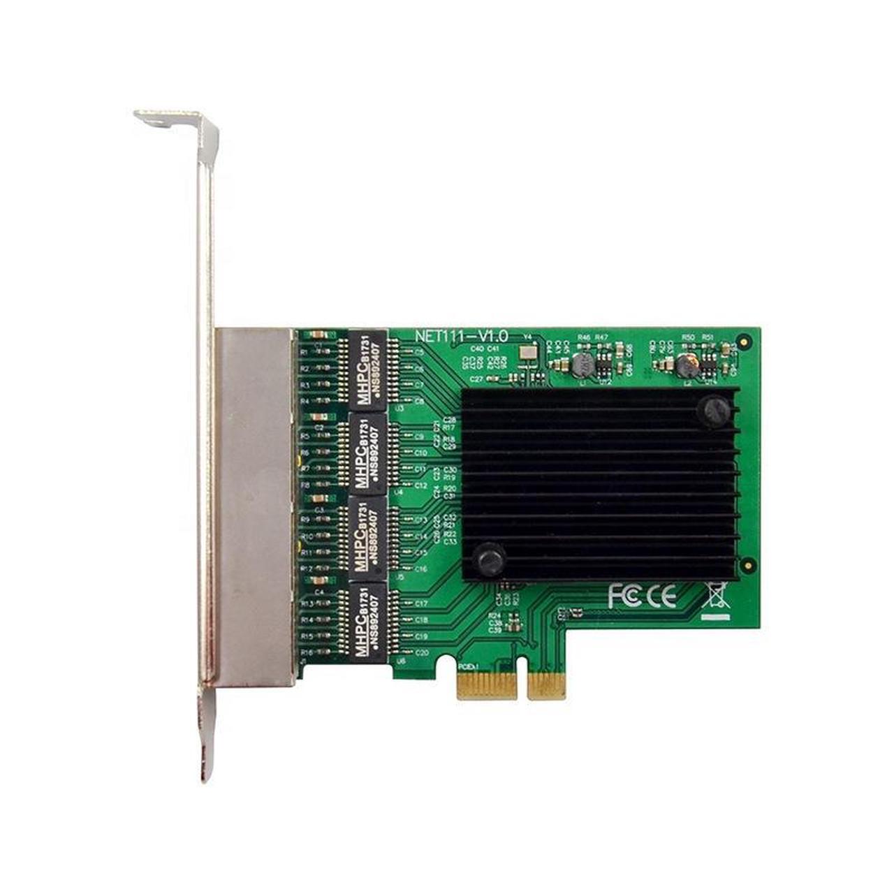 Alt view image 3 of 4 - Four-port Gigabit network card,PclEXl interface server network card, aggregation software router,PClEnetwork card,RTL8111F