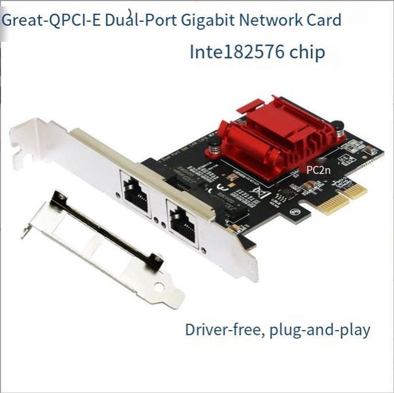Main image of 82576 network card, ElG42ET server, ROs software router, PclE aggregation, dual-port gigabit network card