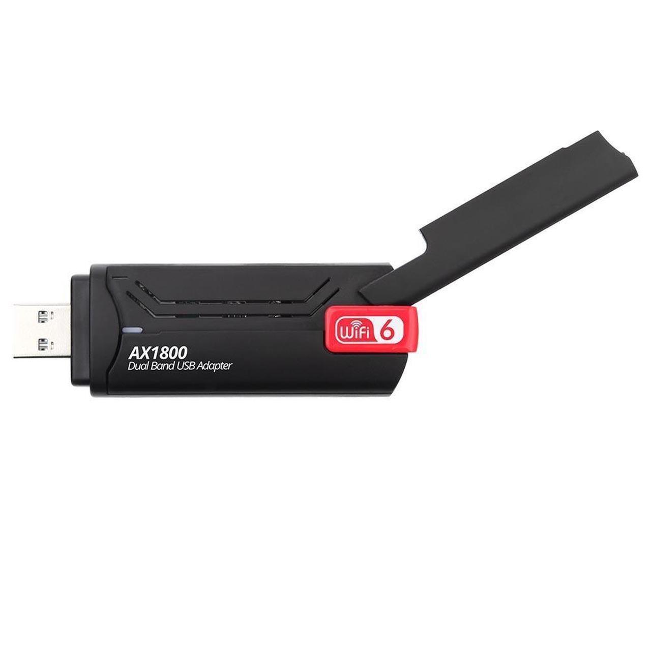 Alt view image 2 of 5 - Driver-freeWlFl6 1800M dual-band wireless network card AX1800 5G USB 3.0 Gigabit WlFl reception