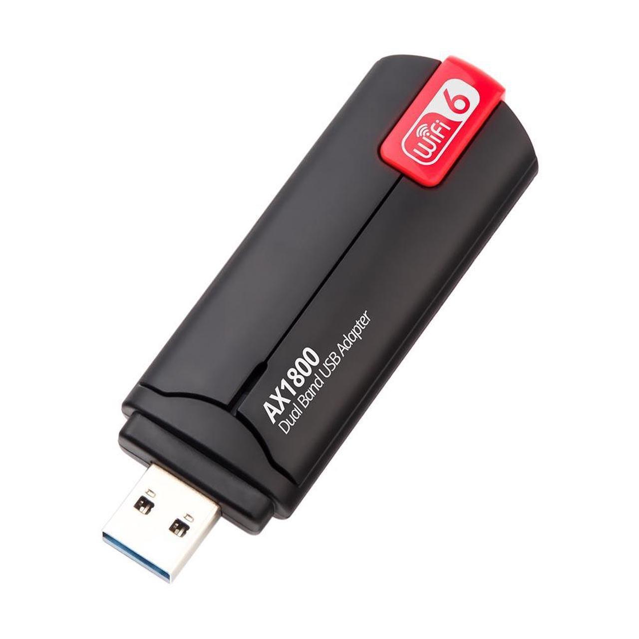 Alt view image 3 of 5 - Driver-freeWlFl6 1800M dual-band wireless network card AX1800 5G USB 3.0 Gigabit WlFl reception