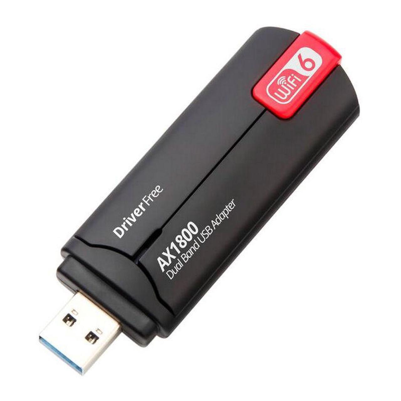 Alt view image 4 of 5 - Driver-freeWlFl6 1800M dual-band wireless network card AX1800 5G USB 3.0 Gigabit WlFl reception
