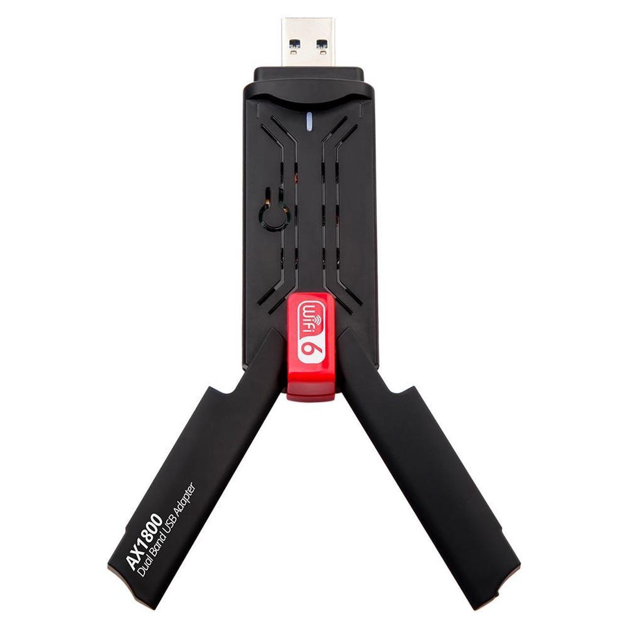 Alt view image 5 of 5 - Driver-freeWlFl6 1800M dual-band wireless network card AX1800 5G USB 3.0 Gigabit WlFl reception
