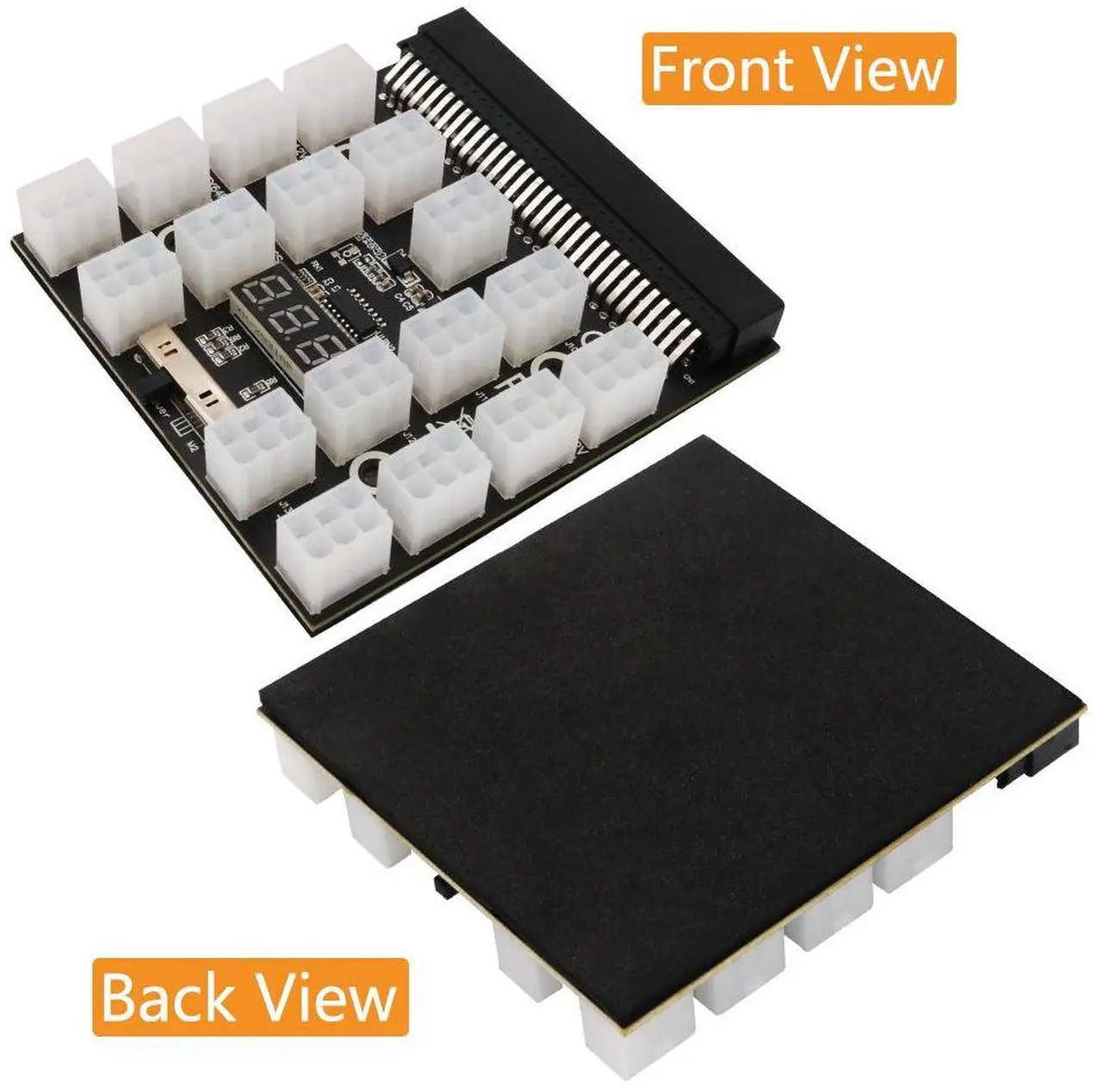 Alt view image 4 of 5 - Fully compatible upgraded model-Server powersupply with 64-pin converted to 6-pin graphics cardpowerboard with 12Vand 17 portsfordisplay powersupply.