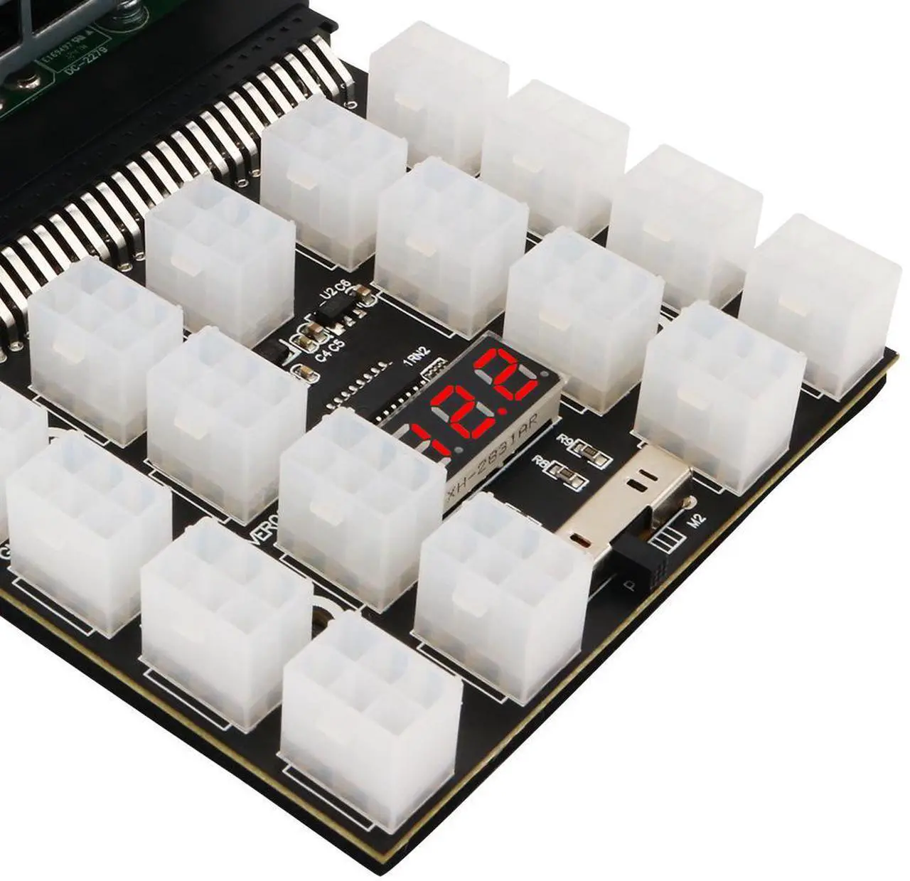 Alt view image 5 of 5 - Fully compatible upgraded model-Server powersupply with 64-pin converted to 6-pin graphics cardpowerboard with 12Vand 17 portsfordisplay powersupply.