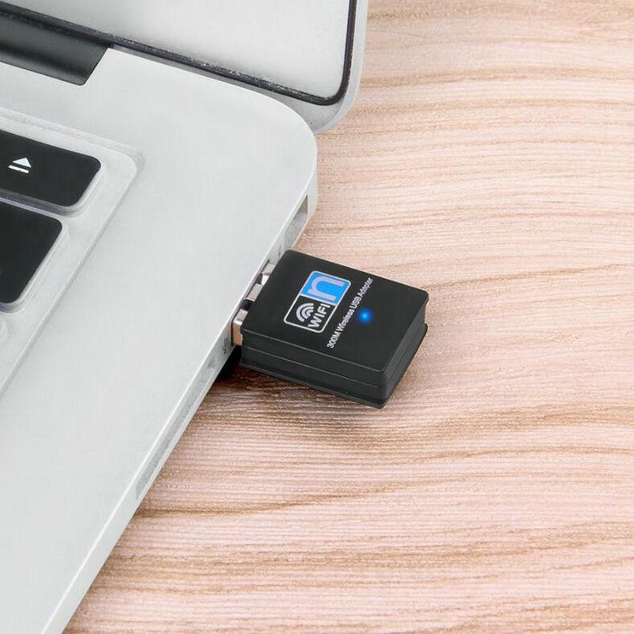 Alt view image 5 of 5 - USB wireless network card, 300M WiFl wireless receiver, external mini wireless network card adapter RTL8192