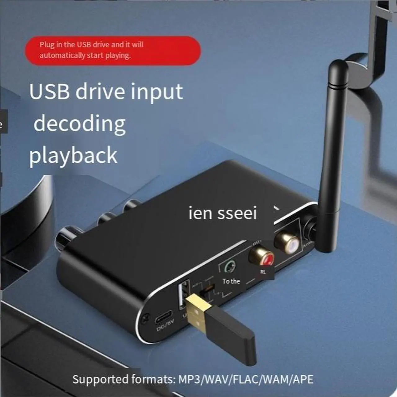 Alt view image 3 of 5 - Private Model New 5.1 Bluetooth Receiver UsB Player Digital Analog Converter 3.5 Audio Adapter Aux Unit