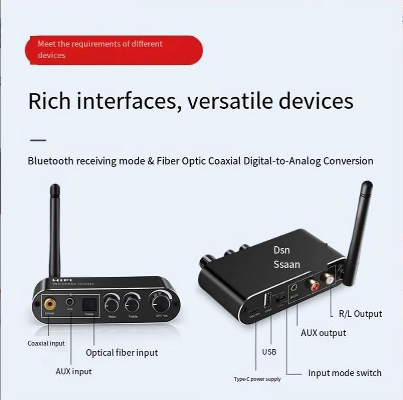 Alt view image 5 of 5 - Private Model New 5.1 Bluetooth Receiver UsB Player Digital Analog Converter 3.5 Audio Adapter Aux Unit