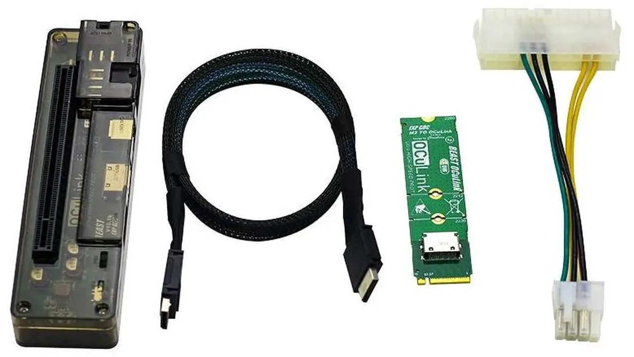 Alt view image 3 of 6 - Beast OCuLink docking station M.2 MKEY adapter for OCULINK conversion board supports PCE-E X4
4.0