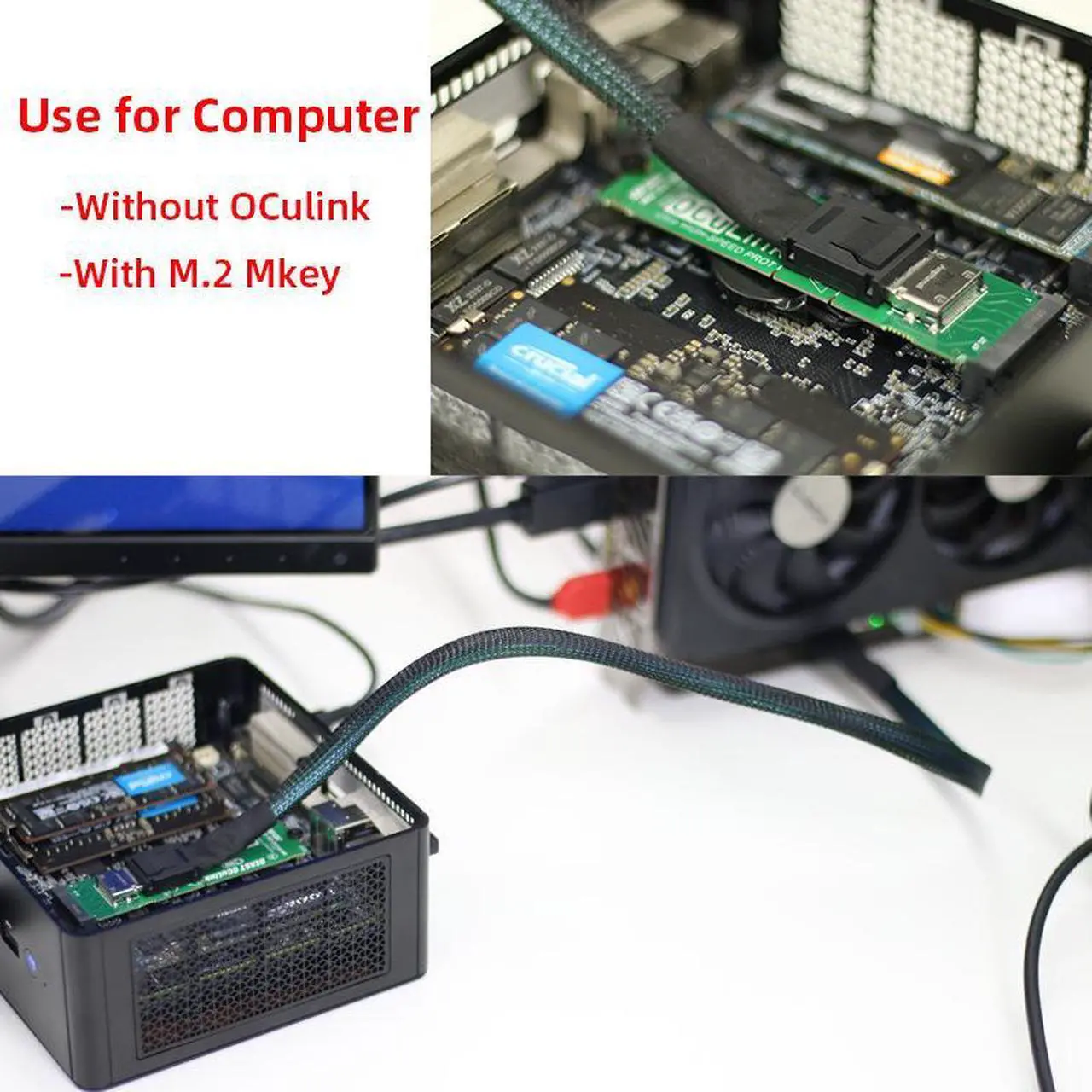 Alt view image 5 of 6 - Beast OCuLink docking station M.2 MKEY adapter for OCULINK conversion board supports PCE-E X4
4.0