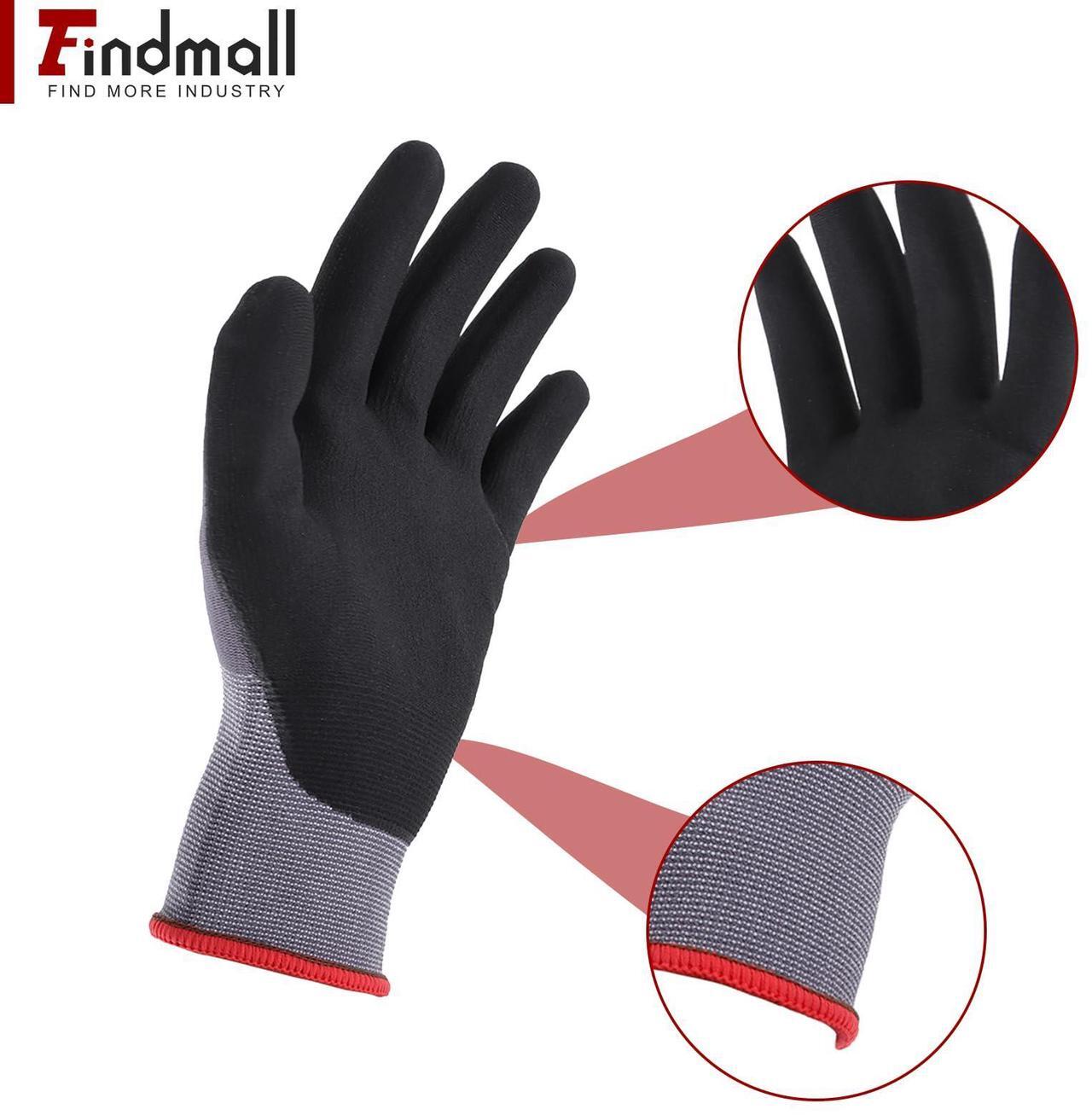 Alt view image 3 of 7 - findmall 3 Pairs Large Work Gloves Seamless Knit Glove Gardening Gloves Women Men Fit for Warehousing and Logistics, Construction Sites, Horticultural Planting