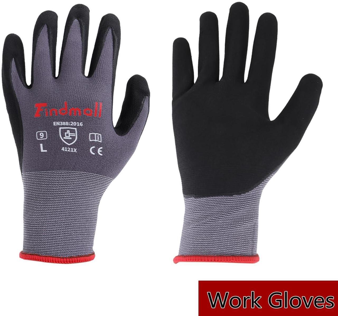 Alt view image 6 of 7 - findmall 3 Pairs Large Work Gloves Seamless Knit Glove Gardening Gloves Women Men Fit for Warehousing and Logistics, Construction Sites, Horticultural Planting