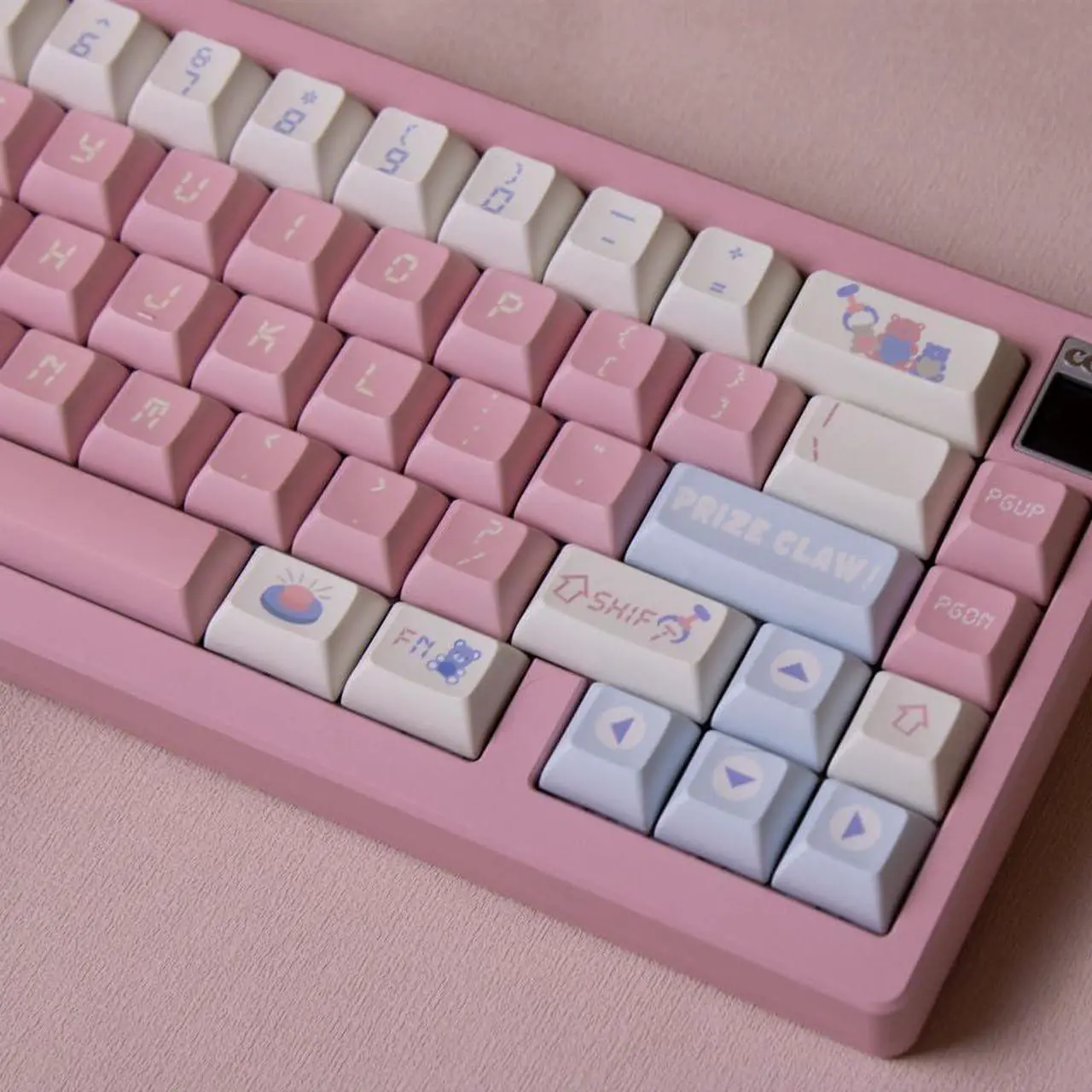 Alt view image 3 of 5 - 142 Keys Doll Machine Theme Keycap KCA Profile PBT DYE Subbed Pink Cute Key Caps for Outemu Cherry Mx Switches Mechanical Keyboard