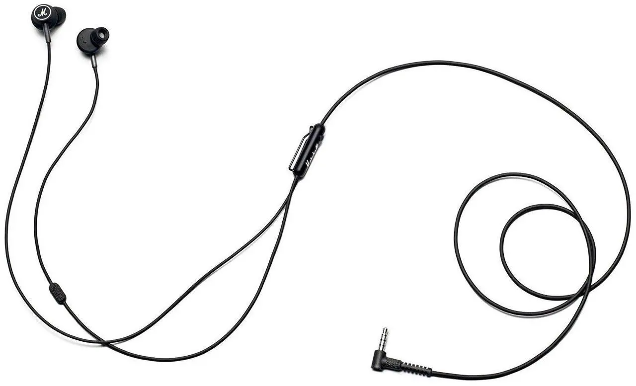 Alt view image 2 of 5 - Marshall Mode in-Ear Headphones, Black & White