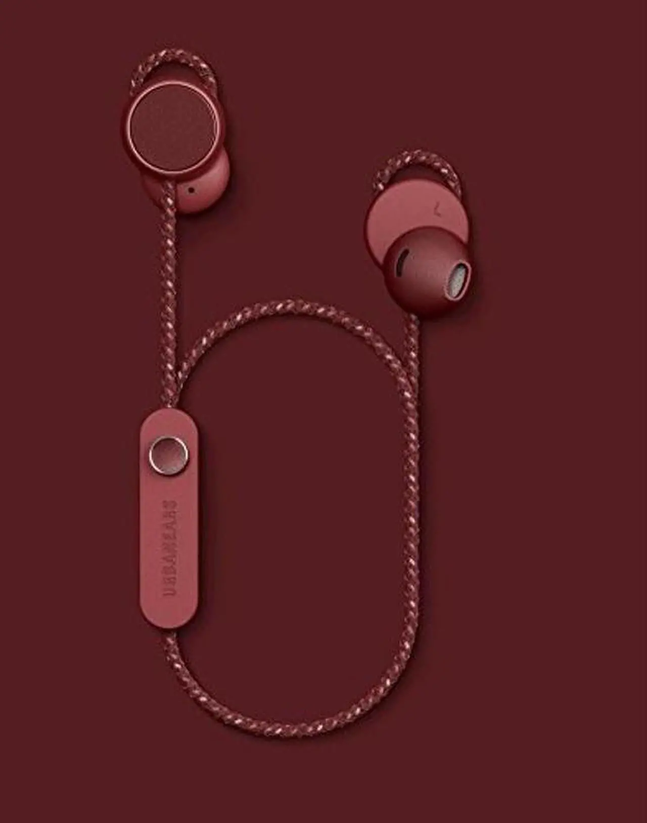 Alt view image 2 of 5 - Urbanears Jakan Bluetooth Wireless in-Ear Earbud Headphones, Mulberry Red (04092178)