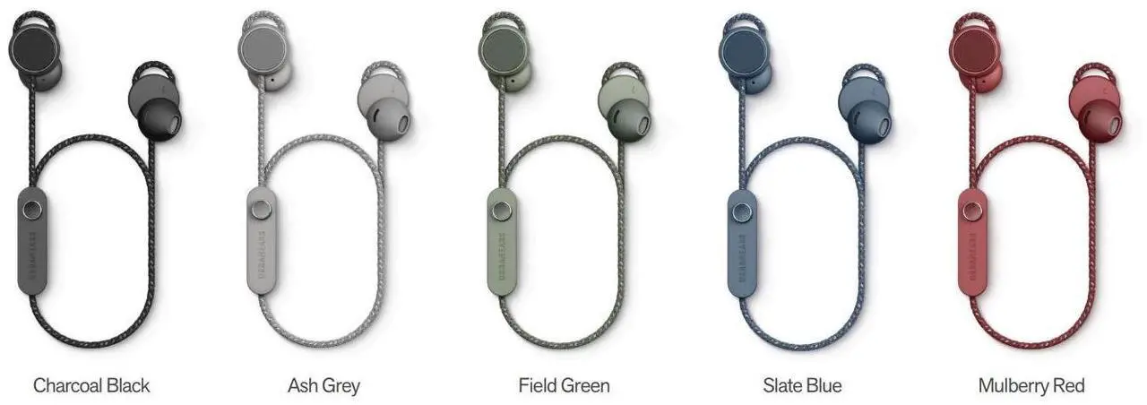 Alt view image 5 of 5 - Urbanears Jakan Bluetooth Wireless in-Ear Earbud Headphones, Mulberry Red (04092178)