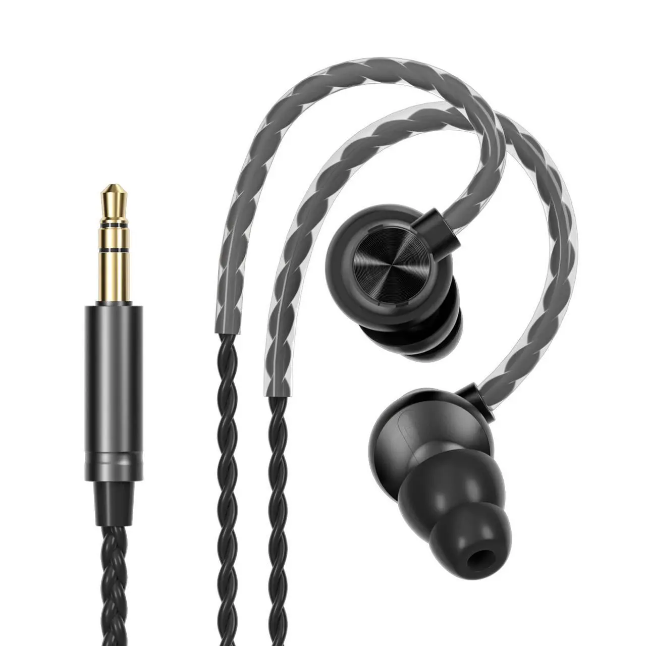 Alt view image 3 of 5 - 100SEASHELL Ear Buds Extra Long Cord Headphones Without Mic Long Wired Earbuds for Tv Earphones with No Microphone Ear Buds Long Cord Length Earhook Earphones with 3.5 mm Headphone Plug