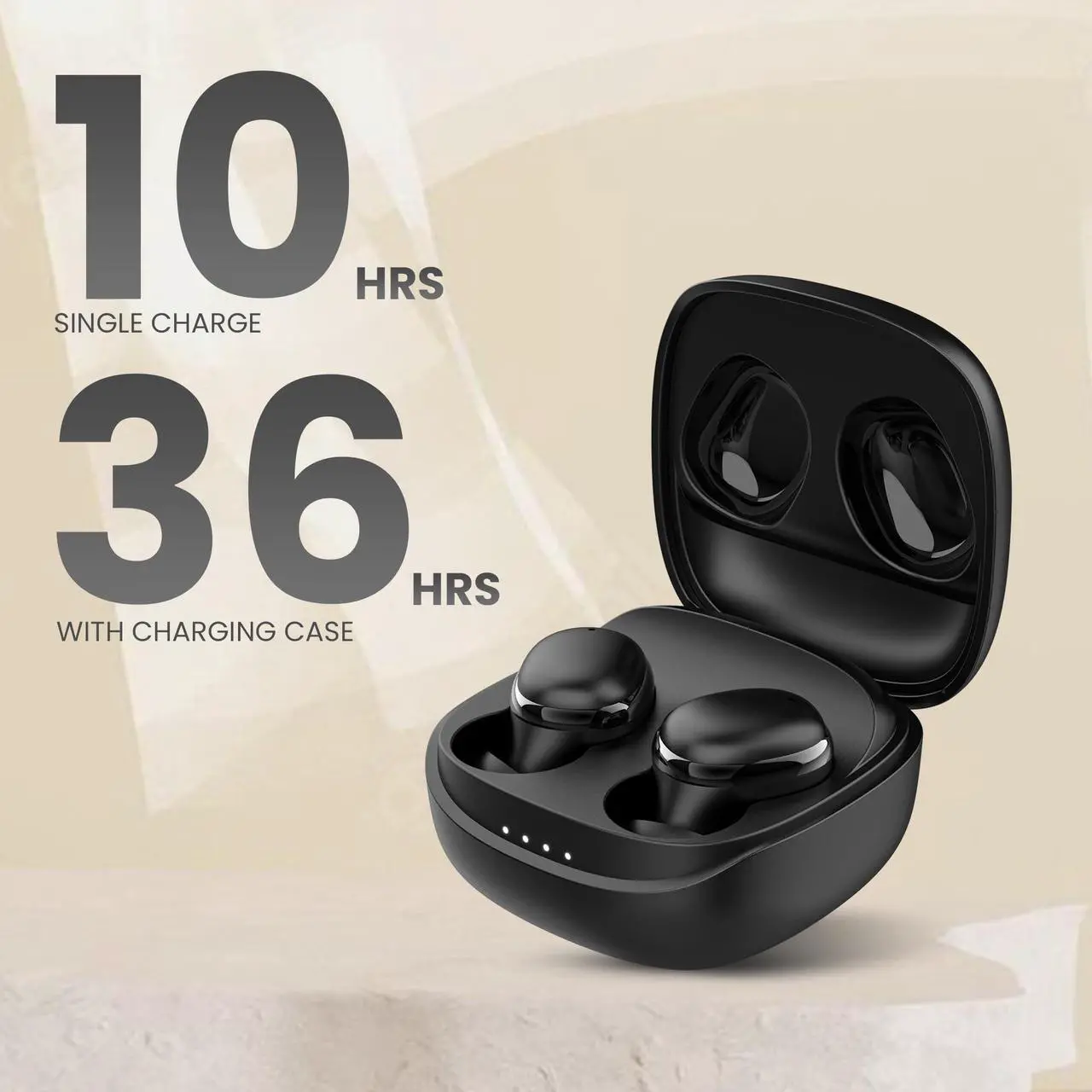 Alt view image 2 of 5 - TOTULIFE Fame Series TWS Wireless Earphones - White, Wireless Earbuds, Smartwatch and Smartphone Compatible, Premium Sound System, Built-in Microphone, Long Distance Connection