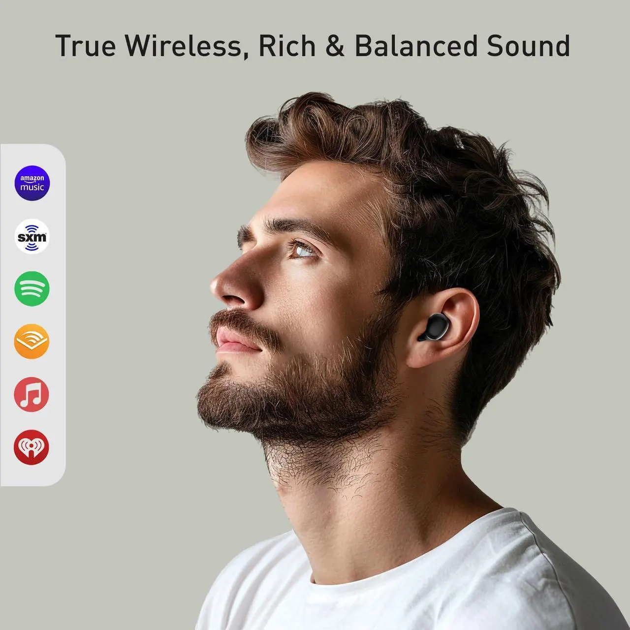 Alt view image 3 of 5 - TOTULIFE Fame Series TWS Wireless Earphones - White, Wireless Earbuds, Smartwatch and Smartphone Compatible, Premium Sound System, Built-in Microphone, Long Distance Connection