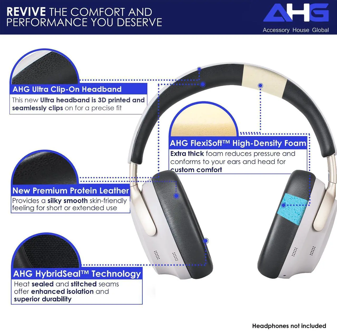 AHG Accessory House Global QC Ultra Replacement Ear pad and Headband Pad - Thumbnail 5