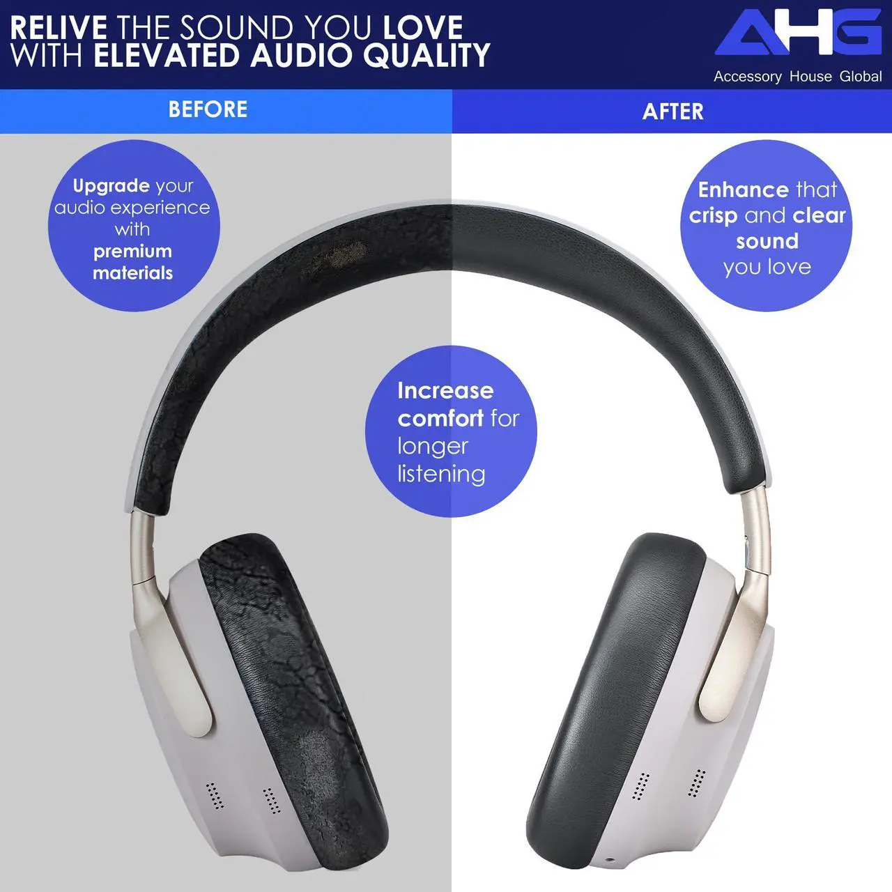 AHG Accessory House Global QC Ultra Replacement Ear pad and Headband Pad - Thumbnail 4