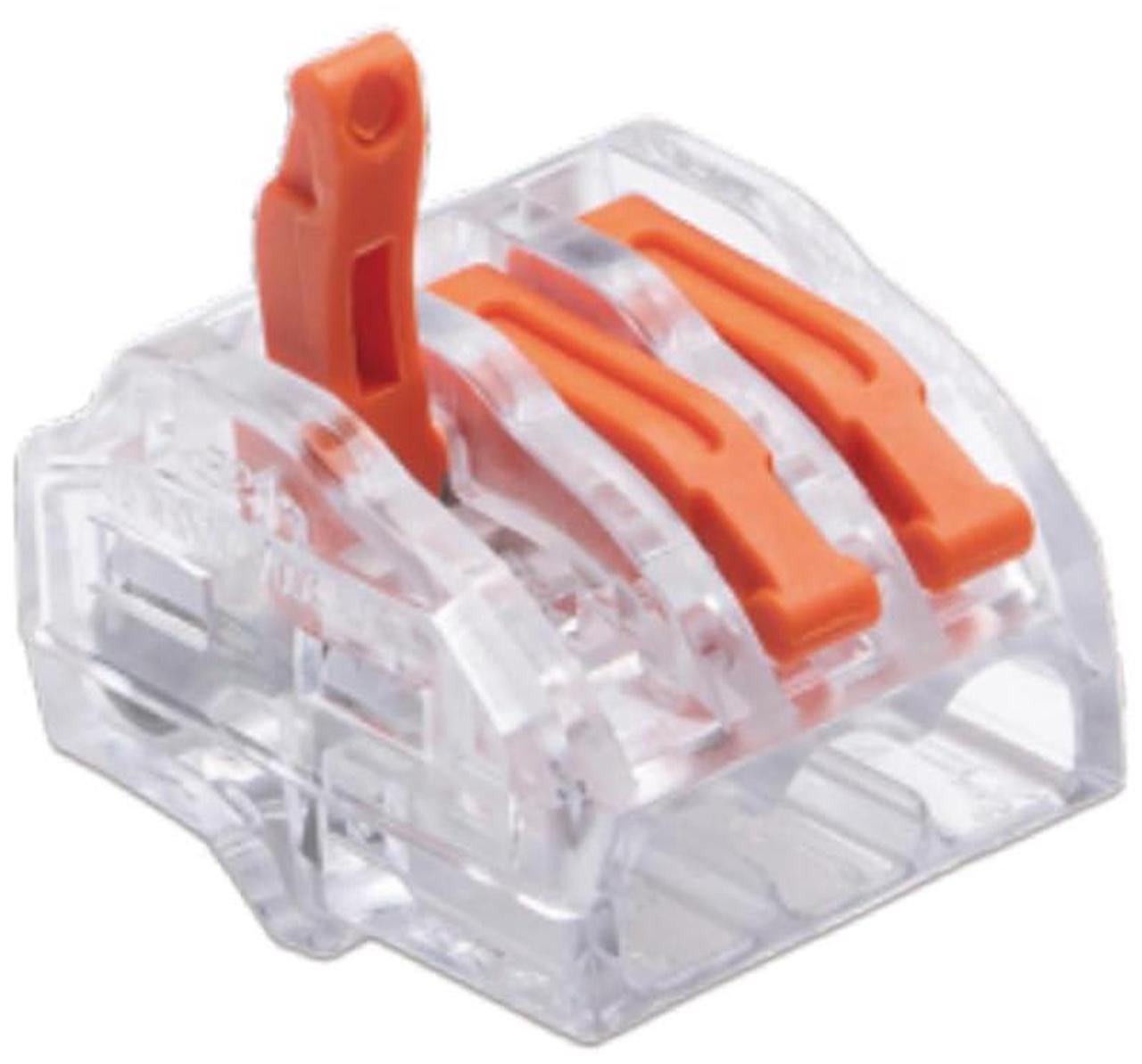 Main image of Lever Wire Connectors Nuts, Arborix Splicing Wire Connector 3 Port Electrical Cam-Type Connectors Push-In Wire Connectors Kit 60 PCs for Solid Stranded Rigid Flexible Wires