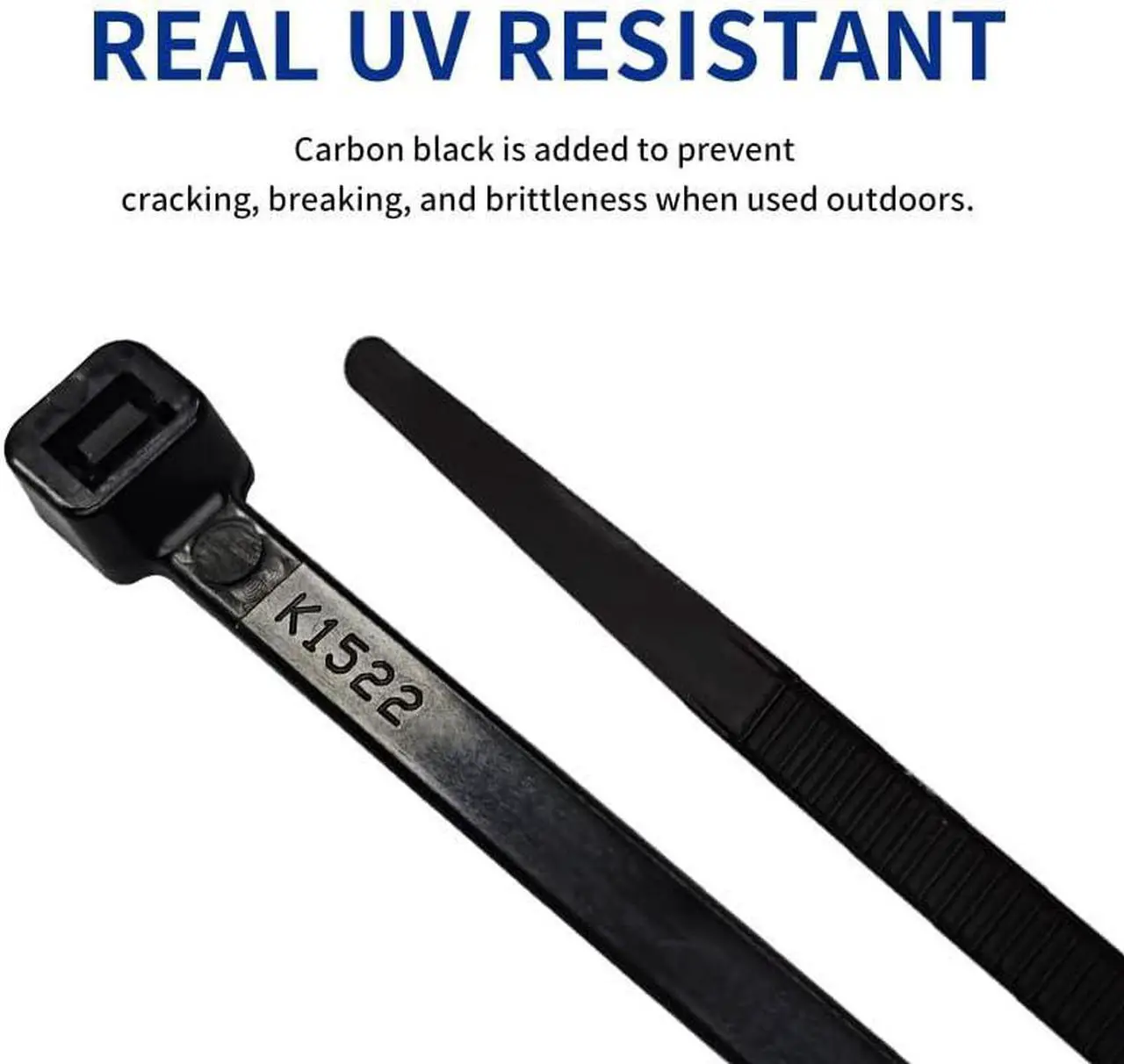 Alt view image 6 of 6 - Kss Zip Ties Outdoor 200 Pack Uv Resistant Cable Ties 4 Inch Black Small Tie Wraps Weatherproof & enduring Zipties Multi-Purpose Heavy Duty Zip Ties For Industrial And Privacy Fence