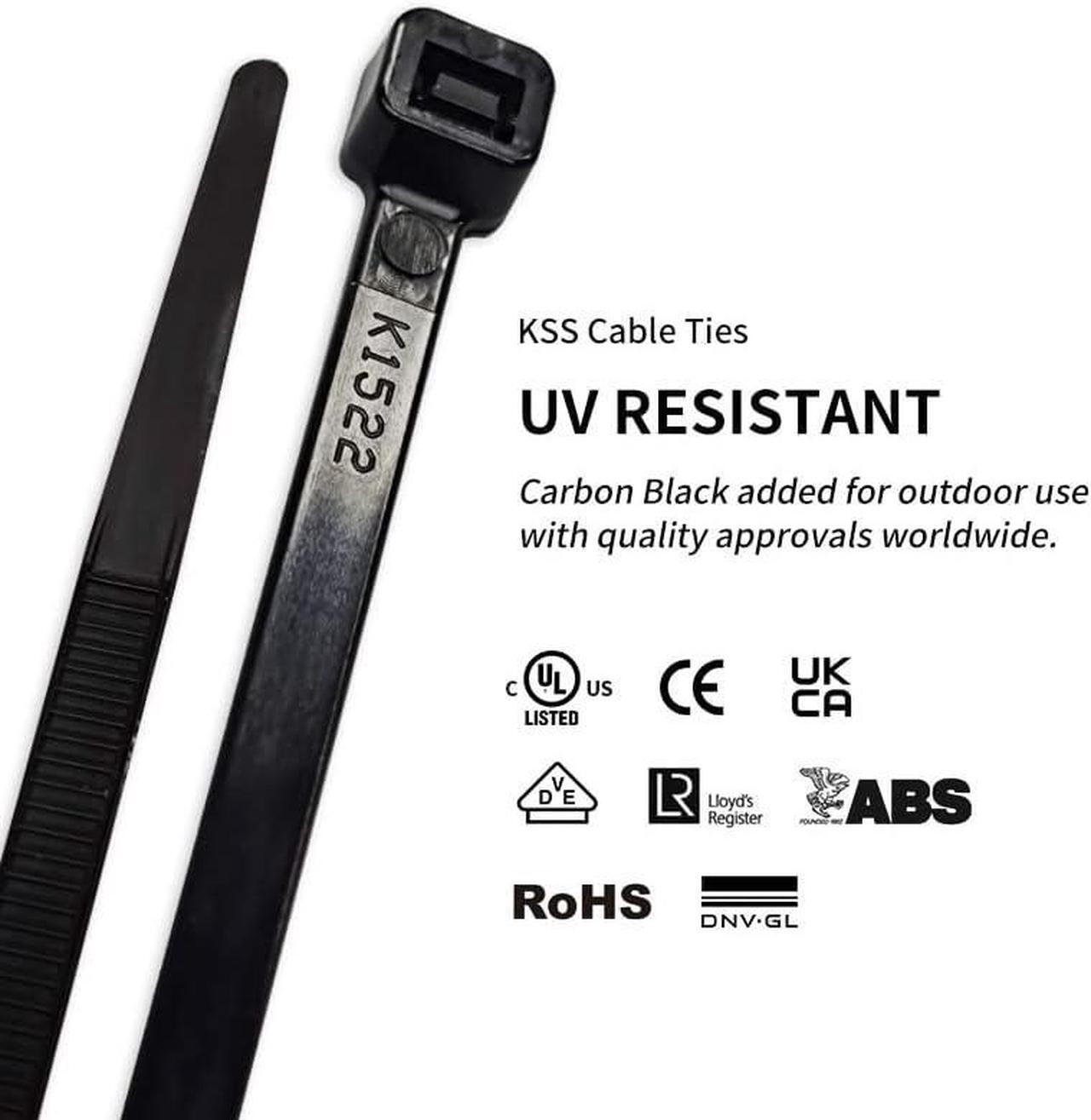 Alt view image 4 of 6 - Kss Zip Ties Outdoor 200 Pack Uv Resistant Cable Ties Heavy Duty Zip Tie 8 Inch Black Small Zipties Multi-Purpose Zip Ties With 50 Pounds Tensile Strength For Indoor And Outdoor Use