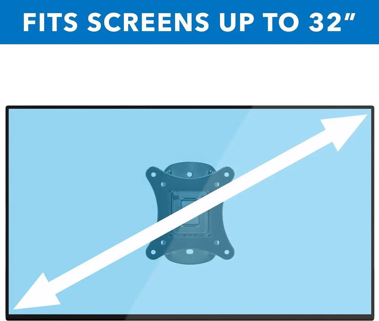 Alt view image 6 of 7 - MI-2829 Small TV Monitor Wall Mount | RV TV Mount | Quick Release VESA Wall Mount | Fits 19 20 21 22 23 24 25 Inch Screens | 75 100 VESA Compatible | Low-Profile Slim Design | 44lb Capacity