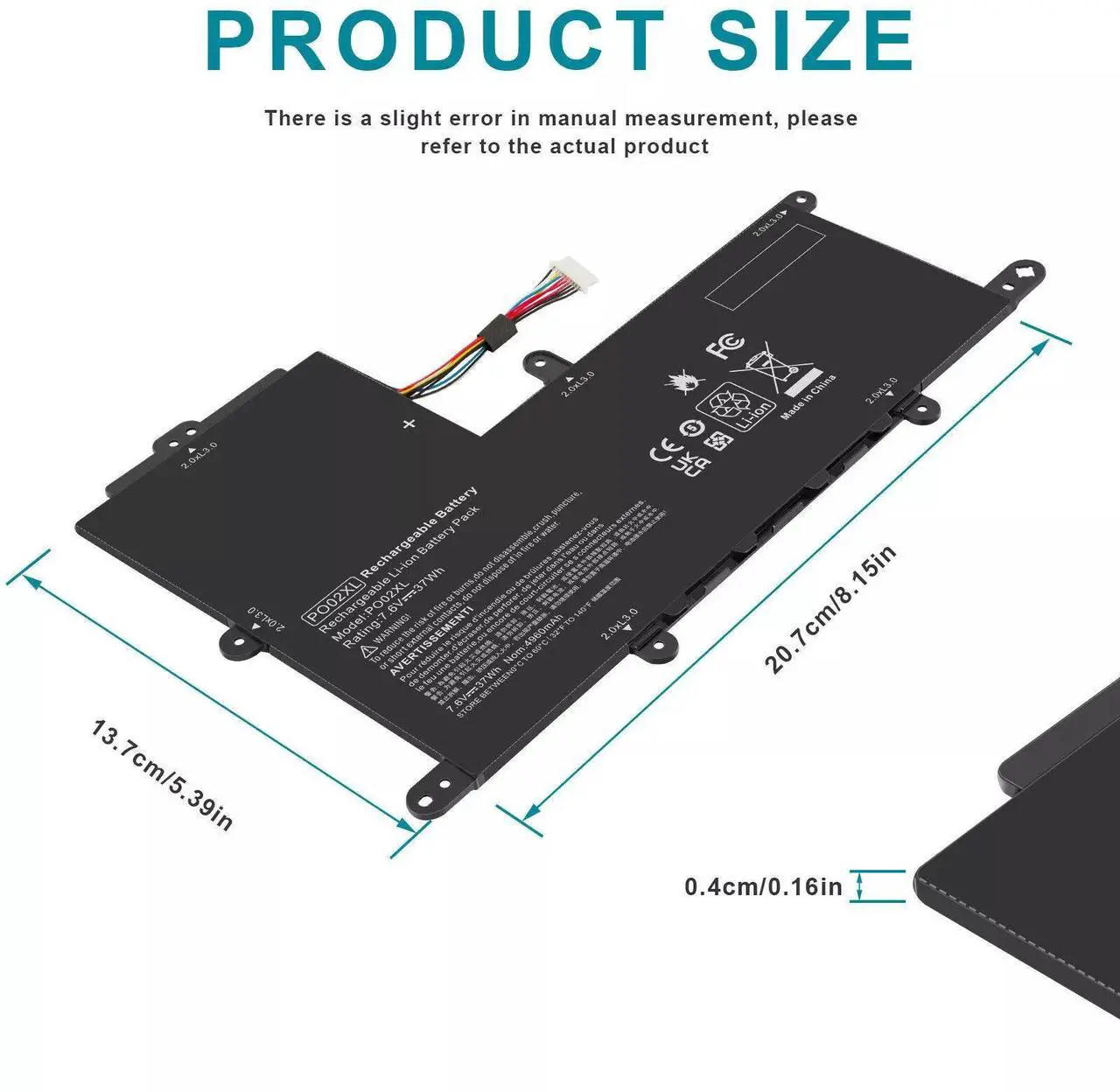 Main image of Tronovia PO02XL For HP Stream Notebook - 11-r010nr 11-R Battery 824560-005 HSTNN-DB7