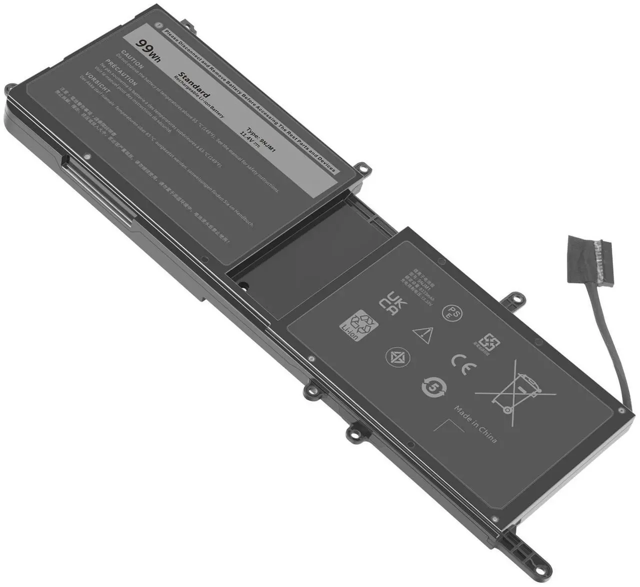 Alt view image 2 of 6 - Tronovia 9NJM1 Battery For Dell Alienware 15 R3 R4 17 R4 R5 P31E001 P31E002 0546FF 44T2R