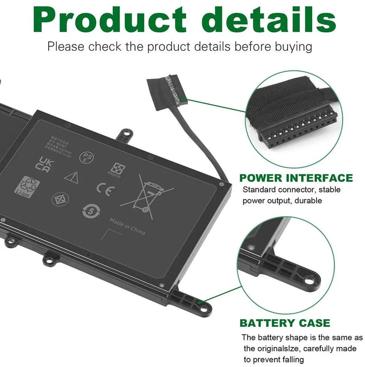 Alt view image 4 of 6 - Tronovia 9NJM1 Battery For Dell Alienware 15 R3 R4 17 R4 R5 P31E001 P31E002 0546FF 44T2R