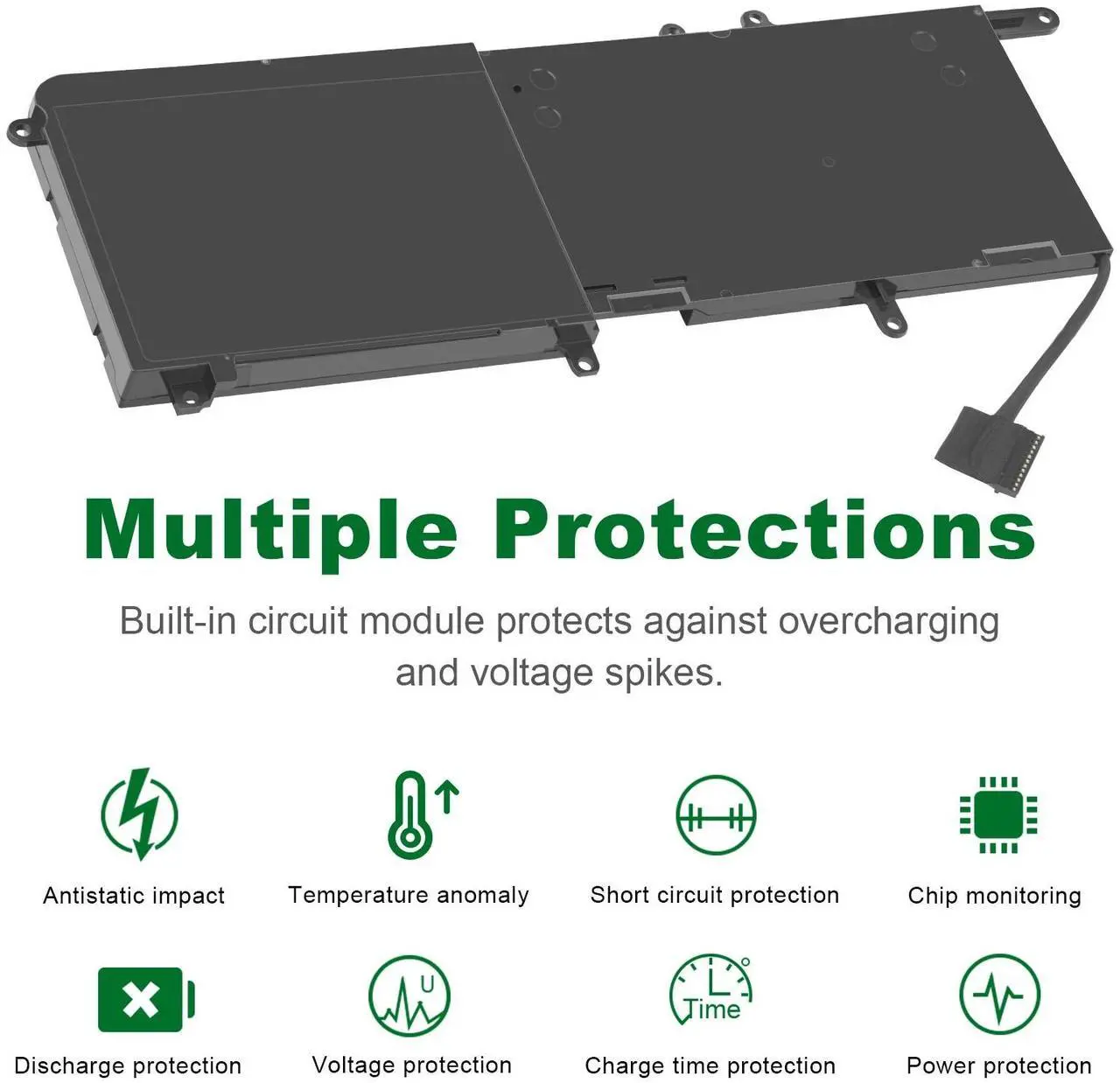 Alt view image 6 of 6 - Tronovia 9NJM1 Battery For Dell Alienware 15 R3 R4 17 R4 R5 P31E001 P31E002 0546FF 44T2R