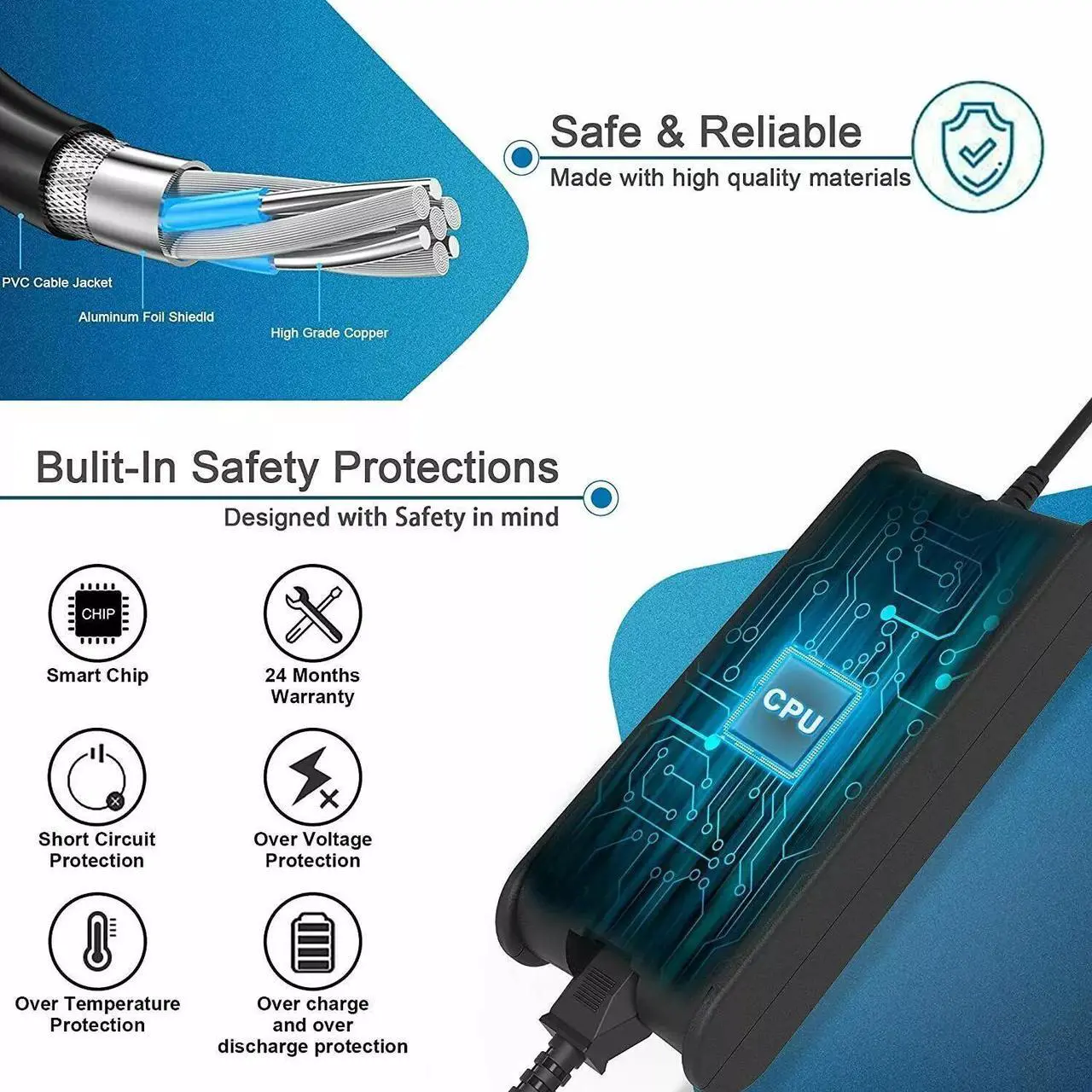 Alt view image 3 of 5 - Tronovia 65W AC Adapter Power Charger for Dell Latitude E5250 E5430 E5440 E5450 E6540 E7450