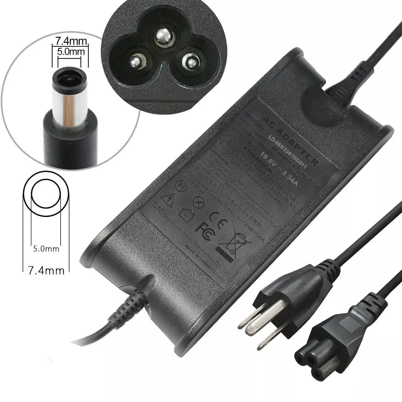 Main image of Tronovia 65W AC Adapter Power Charger for Dell Latitude E5250 E5430 E5440 E5450 E6540 E7450