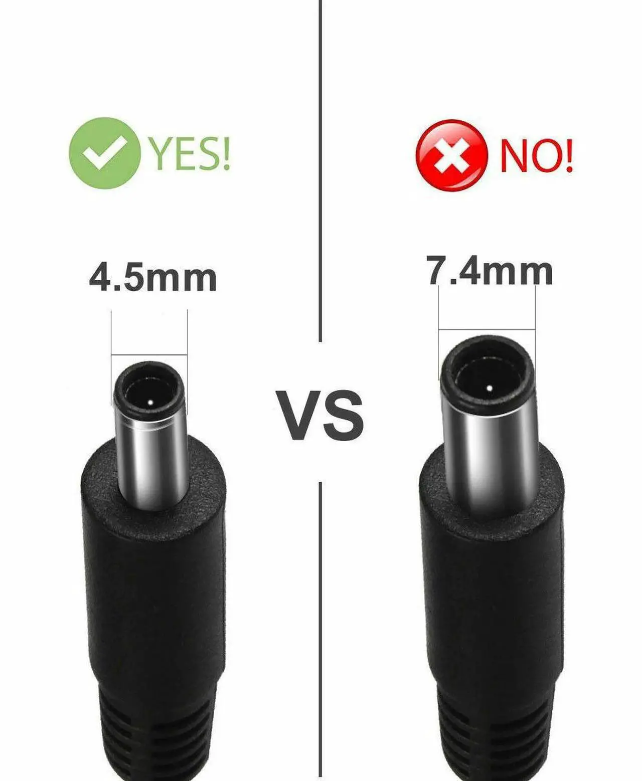 Alt view image 3 of 6 - Tronovia For Dell Inspiron 15 3000 5000 Series Charger AC adapter Power Cord 4.5mm Tip