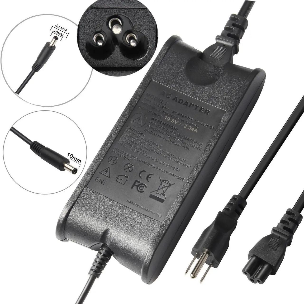 Alt view image 2 of 4 - Tronovia AC Adapter Power Charger for Dell Optiplex 3020 3040 7040 9020 Micro Desktop 65W