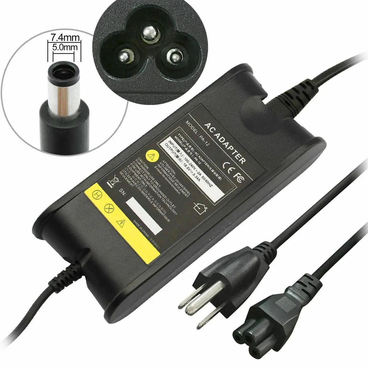 Main image of Tronovia For Dell Inspiron N4110 N5110 N4010 M5010 PA-12 AC Power Adapter Charger Supply