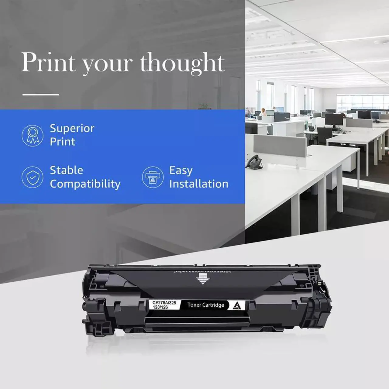 Alt view image 3 of 5 - Tronovia 10 Pack CE278A Toner Cartridges For HP LaserJet Pro P1650 P1606dn P1566 M1536F
