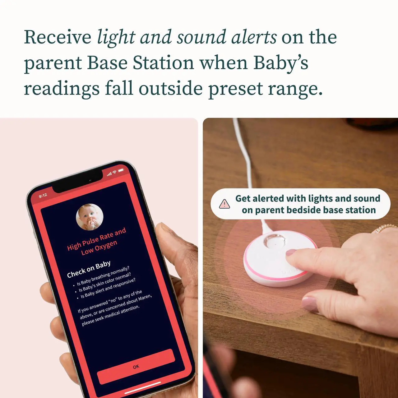 Alt view image 3 of 6 - Owlet Dream Sock- FDA-Cleared Smart Baby Monitor with Live Health Readings & Notifications - Mint