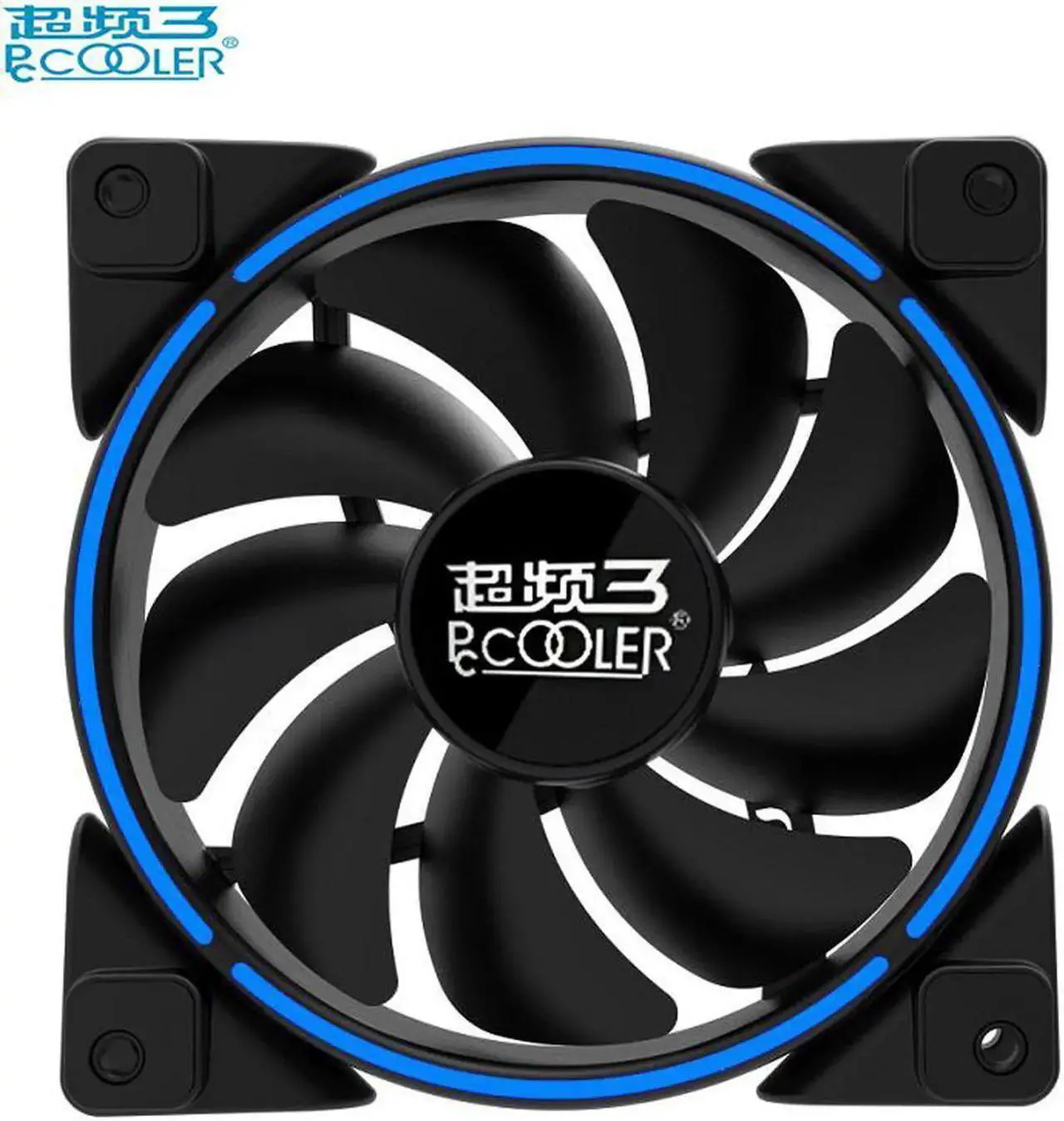 Alt view image 2 of 5 - 12cm Computer case cooling PWM fan LED HALO fan Quiet 120mm LED Red Blue Green White Light Guide ring Chassis mute fan
