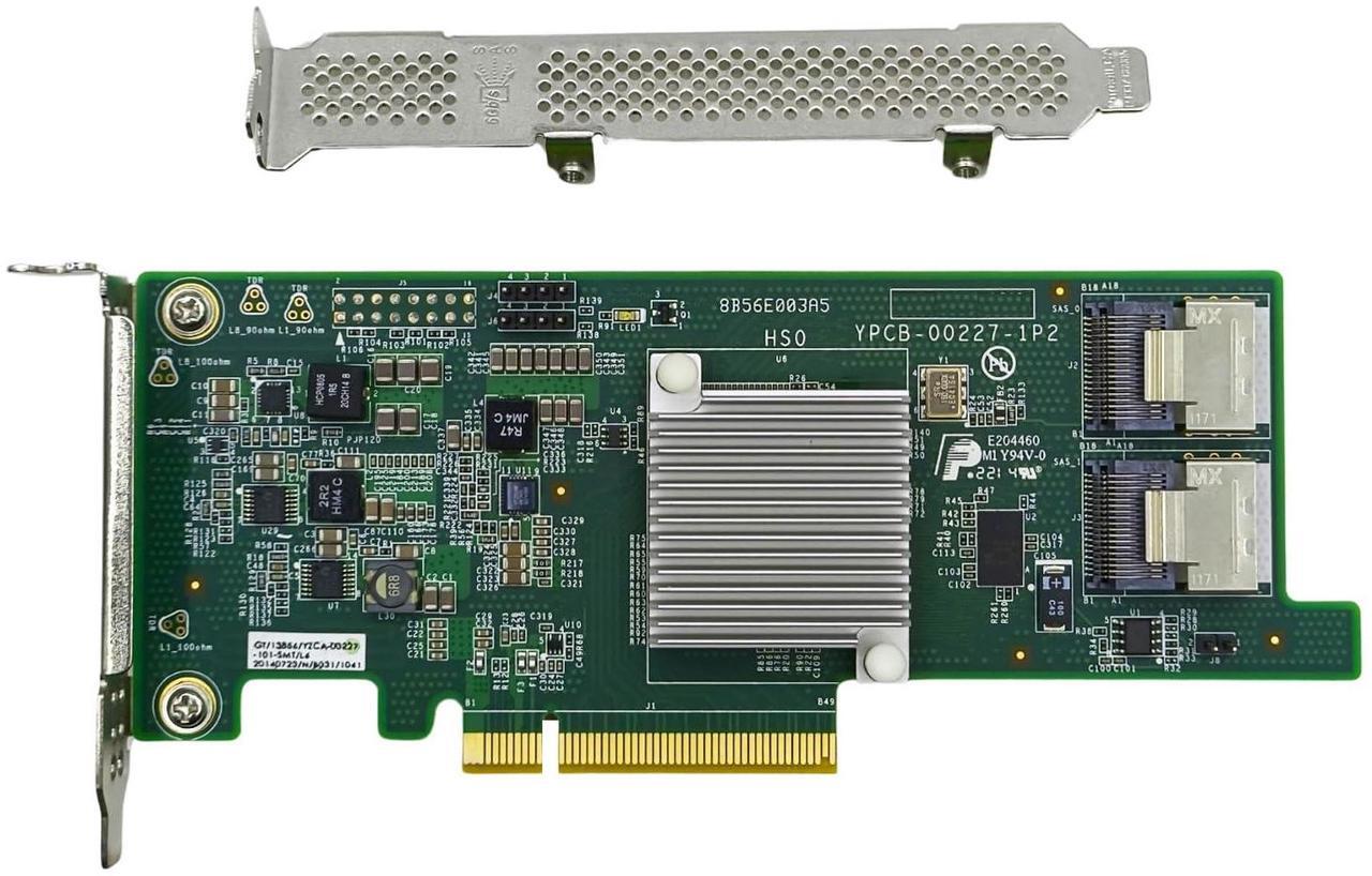 Main image of KCMconmey LSI 9207-8i Controller HBA Card, LSI 2308 SATA SAS Host Bus Adapter. 2 * SFF-8087 Internal 6Gbps, PCI-e 3.0 x8. IT Mode Firmware. Non RAID.