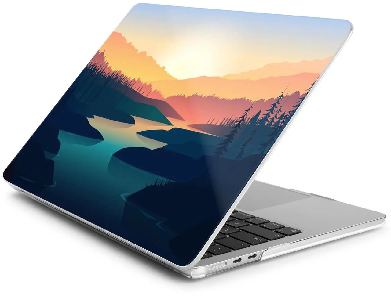 Alt view image 3 of 5 - Batianda Premium Case for New MacBook Air 15 inch 2025 M4 2024 2023 with M3 M2 Chip Model A3241/A3114/A2941, Designed Protective Plastic Hardshell & Keyboard Cover & Screen Protector, Dawn