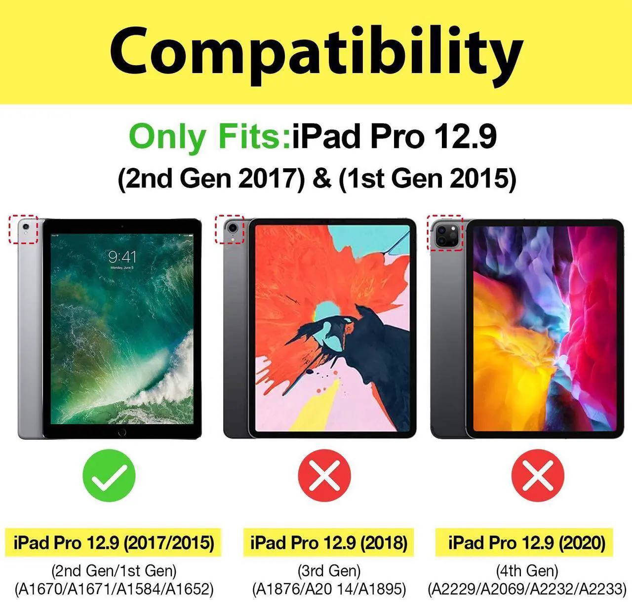 Alt view image 2 of 5 - ProCase for iPad Pro 12.9 2017/2015 Case (1st & 2nd Generation), Stand Folio Case Cover for iPad Pro 12.9 Inch (Old Model 2017/2015), with Multiple Viewing Angles, Pencil Holder -Brown