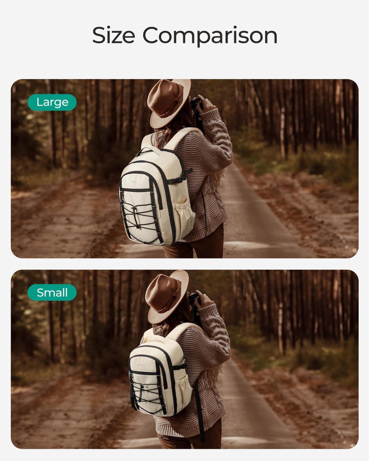 Alt view image 5 of 5 - BAGSMART Small Camera Backpack, DSLR SLR Small Camera Bag Fits 13 Inch Laptop, Camera Backpack with Rain Cover & Tripod Holder