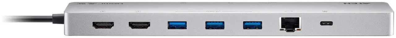 Alt view image 2 of 5 - ATEN UH3240 11-in-1 USB-C 16" USB Hub, Dual Monitor 4K 120Hz Supports 8K 7680 x 4320 HDMI Display 100W Power Delivery PD 3.0 Compatible with macOS, Windows, Computer Laptops, iOS, iPadOS, Android