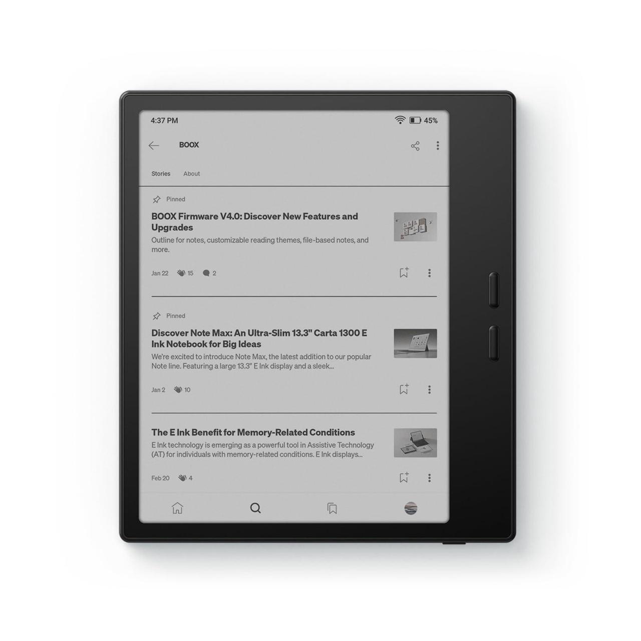 Alt view image 3 of 5 - Onyx Go 7 E Ink Tablet 7" ePaper Readers B/W eReader Digital Paper 300PPI 4G 64G
