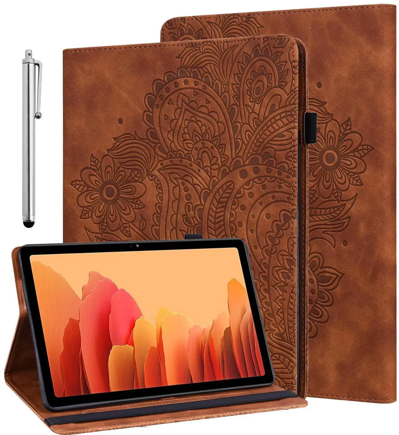 Main image of ALILANG Case for 7"/6.8" Kindle Paperwhite (12th Generation-2024, 11th Generation-2021) with Stylus, Multiple Viewing Angles PU Leather Stand Flip Cover for Kindle Paperwhite 2024 Case-Brown
