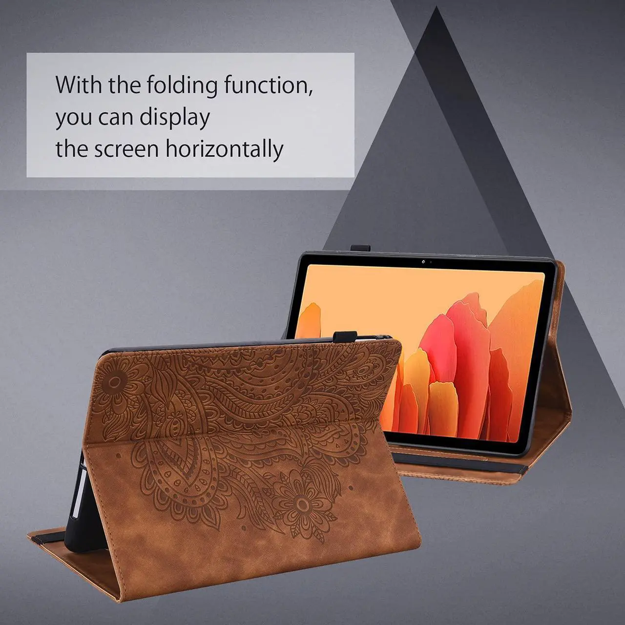 Alt view image 5 of 5 - ALILANG Case for 7"/6.8" Kindle Paperwhite (12th Generation-2024, 11th Generation-2021) with Stylus, Multiple Viewing Angles PU Leather Stand Flip Cover for Kindle Paperwhite 2024 Case-Brown