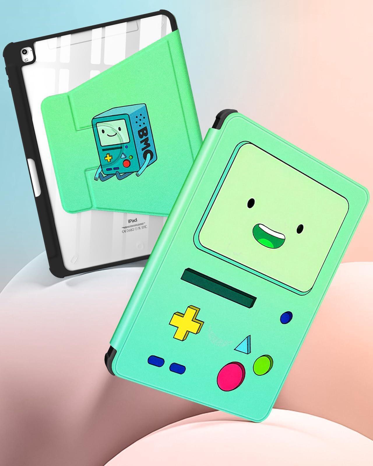 Alt view image 4 of 5 - Besoar for iPad 9th/8th/7th Generation 10.2 inch Case Cute Cartoon Kawaii for Girls Kids Girly Women Design Covers,360 Degree Rotating Folio Stand Pencil Holder for Apple i Pad 9/8/7 Gen,Green Game