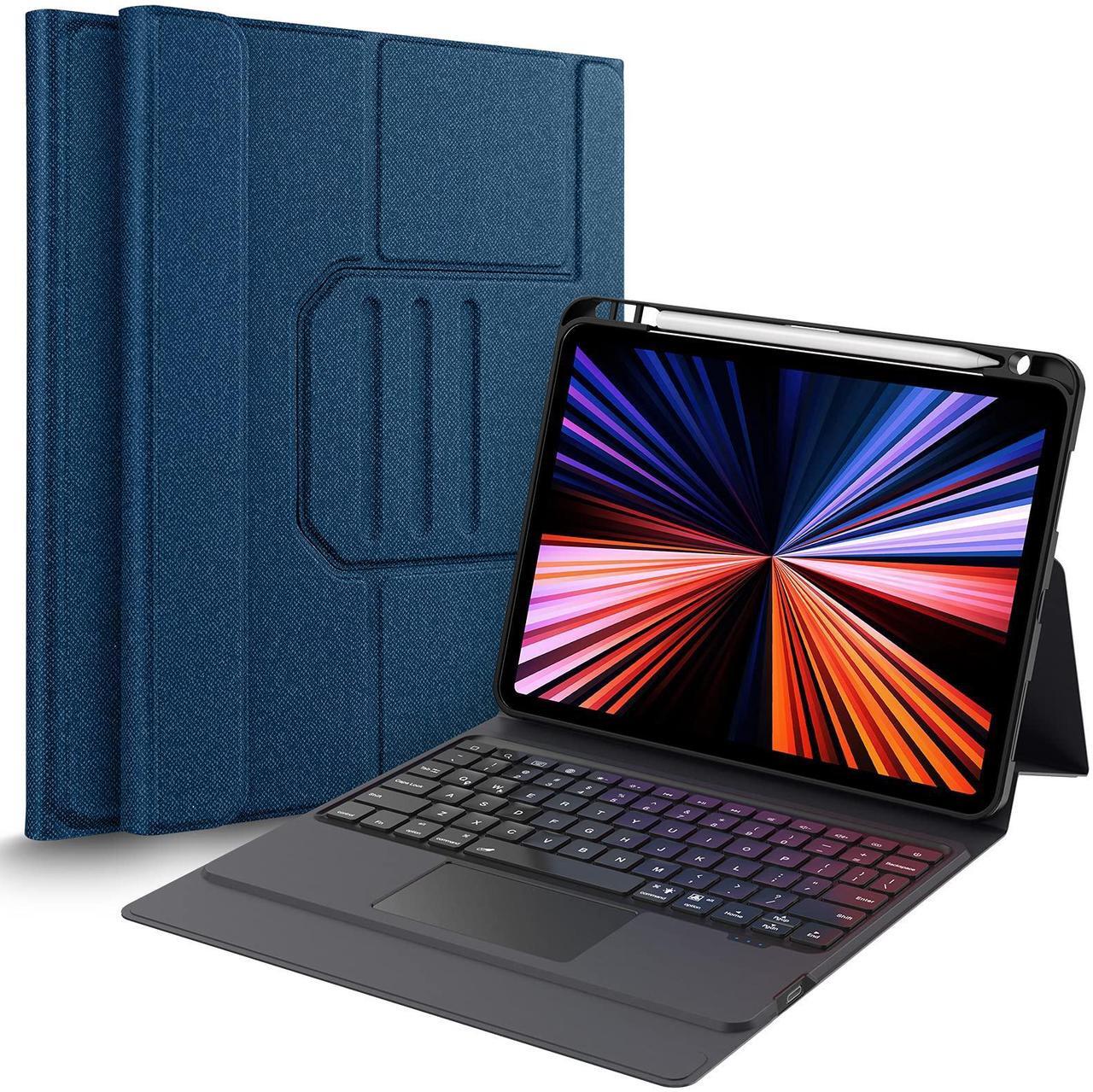 Main image of Bokeer Keyboard Case for iPad Pro 11 3rd Generation 2021, Compatible with iPad Air 4 / iPad Pro 11 2018 & 2020, Shockproof Protective Case with Auto Wake/Sleep, Support Apple Pencil Wireless Charging